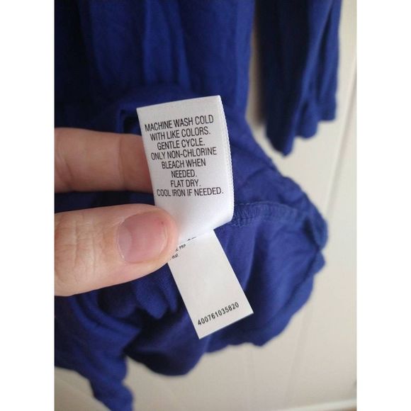 A:glow Women's Blue Nursing 3/4 Sleeve Tunic Shirt Size Large Maternity - Picture 5 of 6